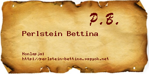 Perlstein Bettina névjegykártya