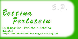 bettina perlstein business card